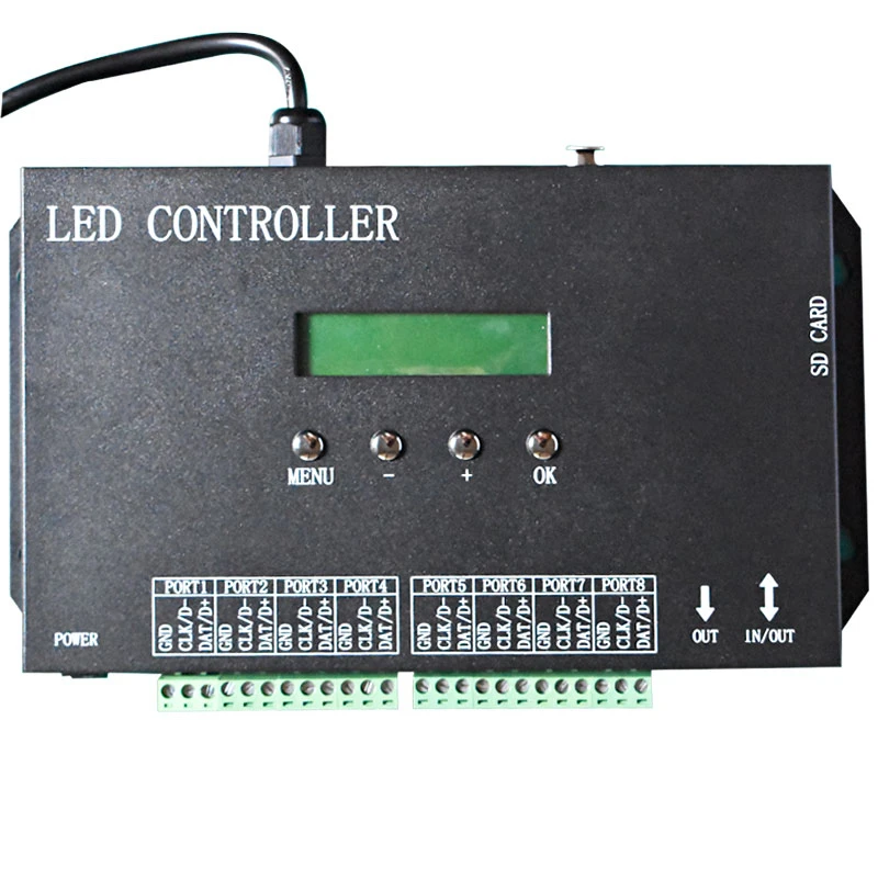 For h807sa controller DMX console led magic color strip decoder can be online or offline.