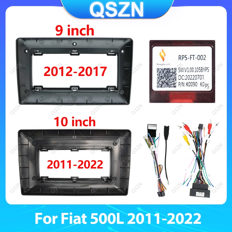 

Для Fiat 500L 2011-2022 9 дюймов/10 дюймов матовый черный лицевой панель радио стерео панель монтаж на приборную панель установка комплект отделки лицевая рамка безель