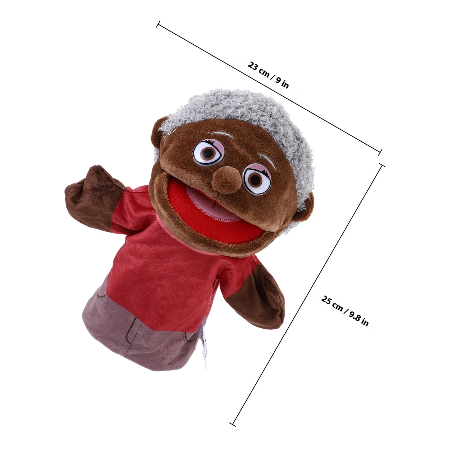 Marionnette à main, 1 pièce, figurine de dessin animé mignonne, éducative pour narration d'histoires, jeu créatif pour enfants, couleur vive, main réaliste pour membre de la famille