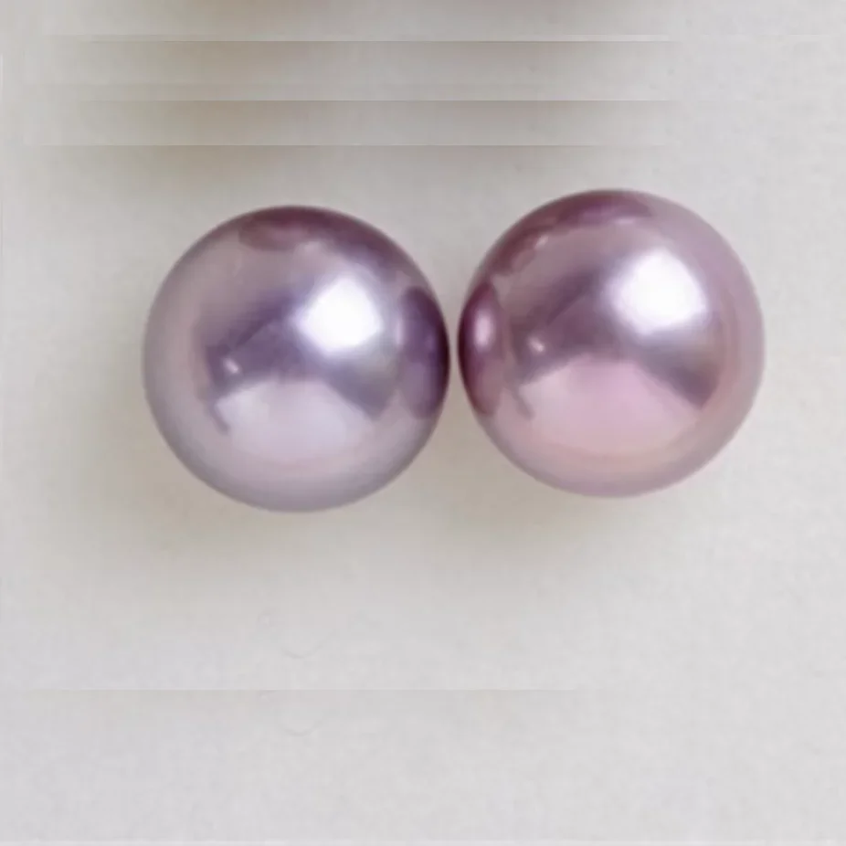 

Pair Of 10-11mm South Sea Pink Cultured Pearl Loose Pearl Undrilled