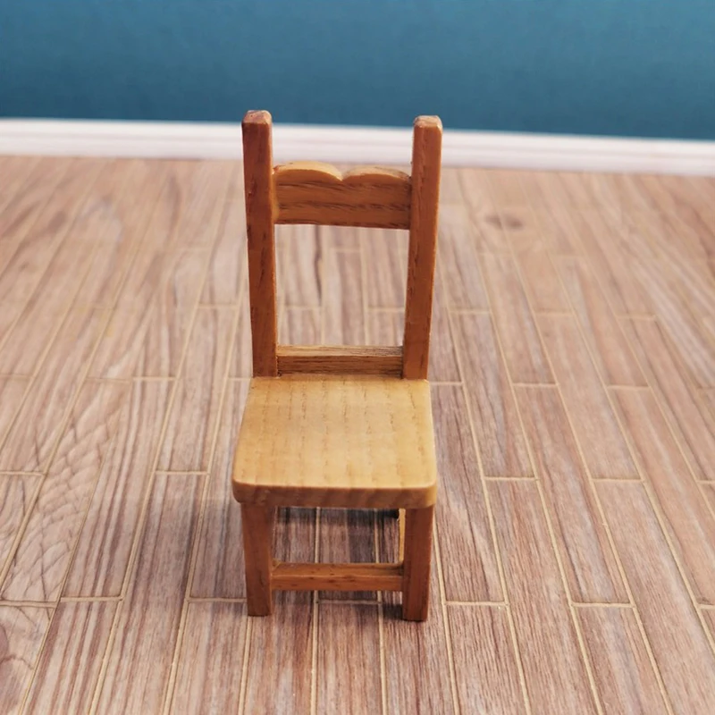 1:12 Dollhouse Miniature Chair Back Chair Model  Furniture Accessories For Doll House Decor Kids Pretend Play Toys