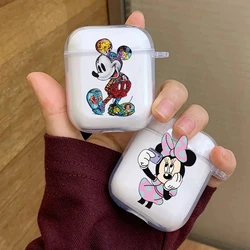 Anime One Piece Earphone Case Cover For Apple Airpods1&2 Mickey Minnie Headphone Headset Protective Wireless Bluetooth TPU Cases