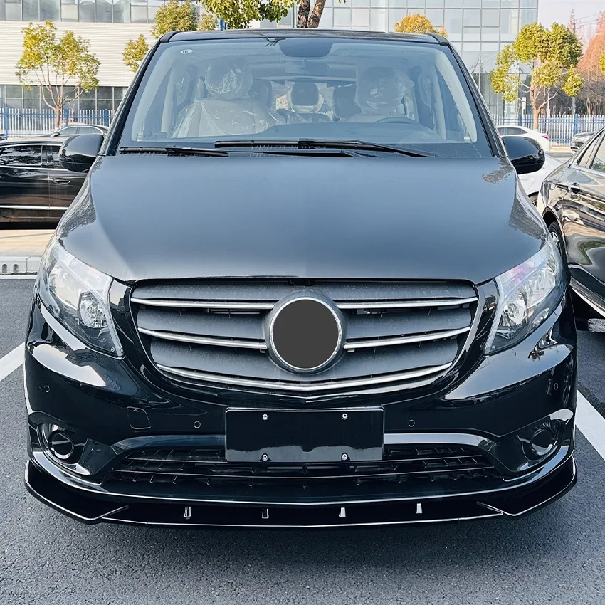 For Mercedes Benz Vito W447 V220 V250 V260 2016-2023 Front Bumper Spoiler Lip Lower Body Kit Diffuser Splitter Tuning Guard