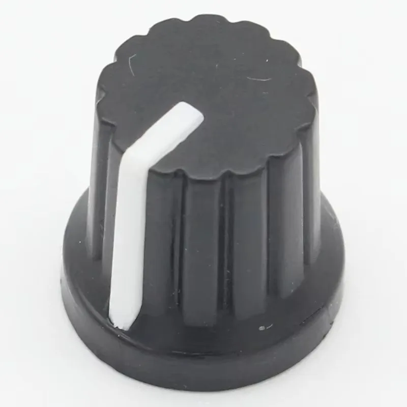 10 6mm Rolling Potentiometer Knobs for Plastic Guitar Volume Rotation, Used for Encoders, Electric Guitar Speaker Mixing Boards