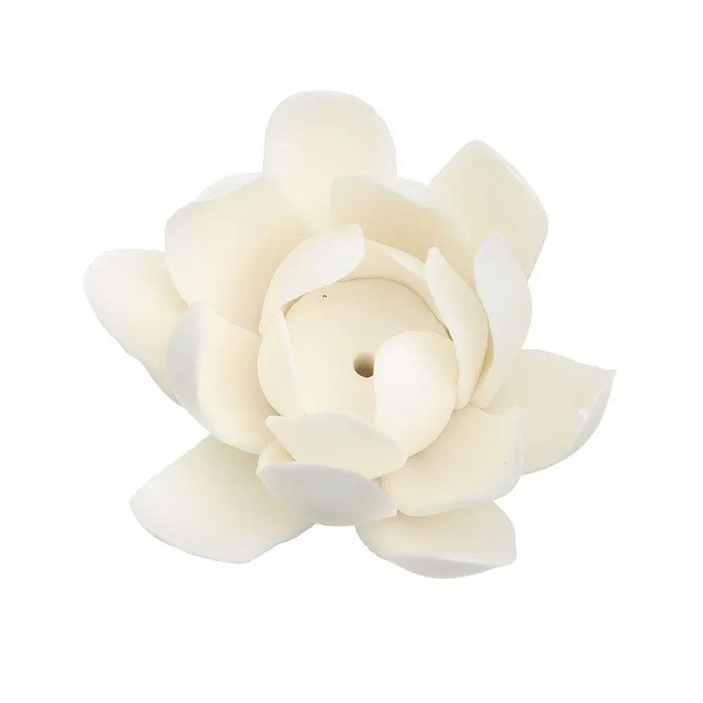 Ceramic White Lotus Incense Burner Incense Stick Holder Buddhist Home Decor Office Teahouse Incense Censer