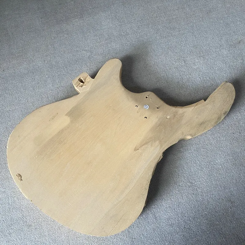 JB439 Solid Basswood กีตาร์เบสไฟฟ้า 4 String Body One Humbucker Pickups ไม่มีสีที่ยังไม่เสร็จเปลี่ยนและ DIY Bass Part