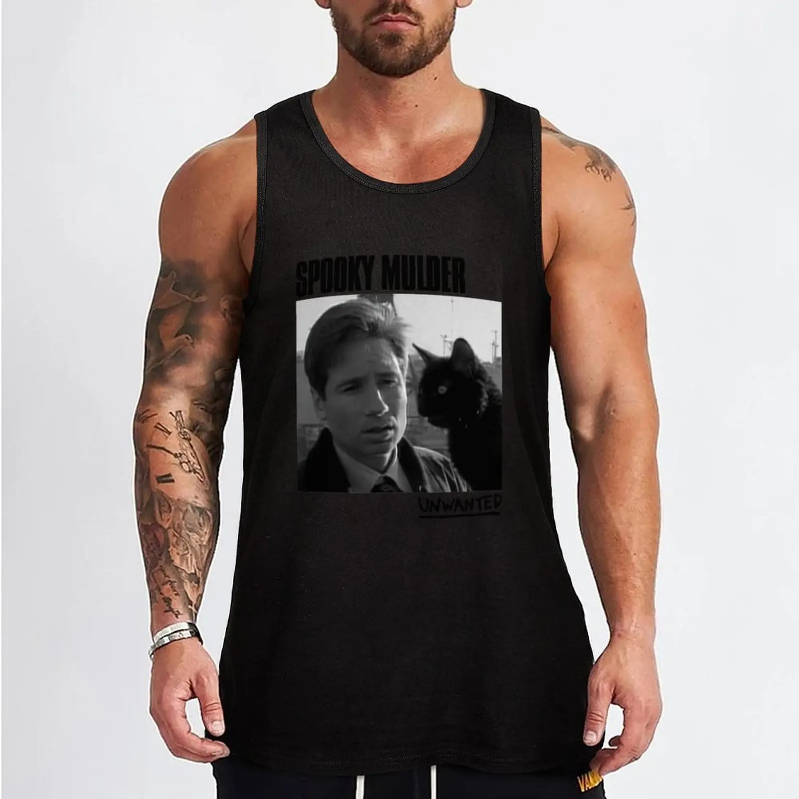 Birthday Gifts Spooky Mulder Unwanted Cool Graphic Gift Tank Top Sports shirt man bodybuilding men