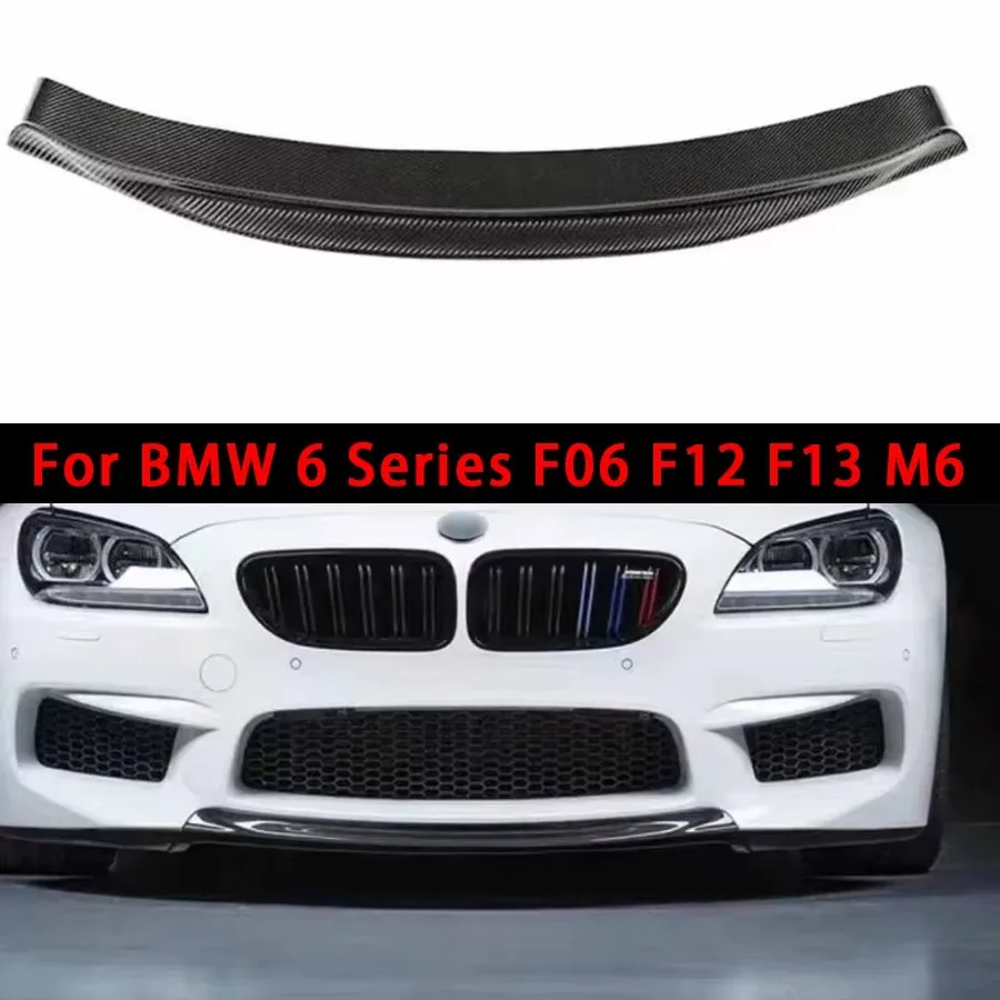 For BMW 6 Series F06 F12 F13 M6 Carbon Fiber Car Front Bumper Diverter Spoiler Diffuser Front lip chin Car Accessories