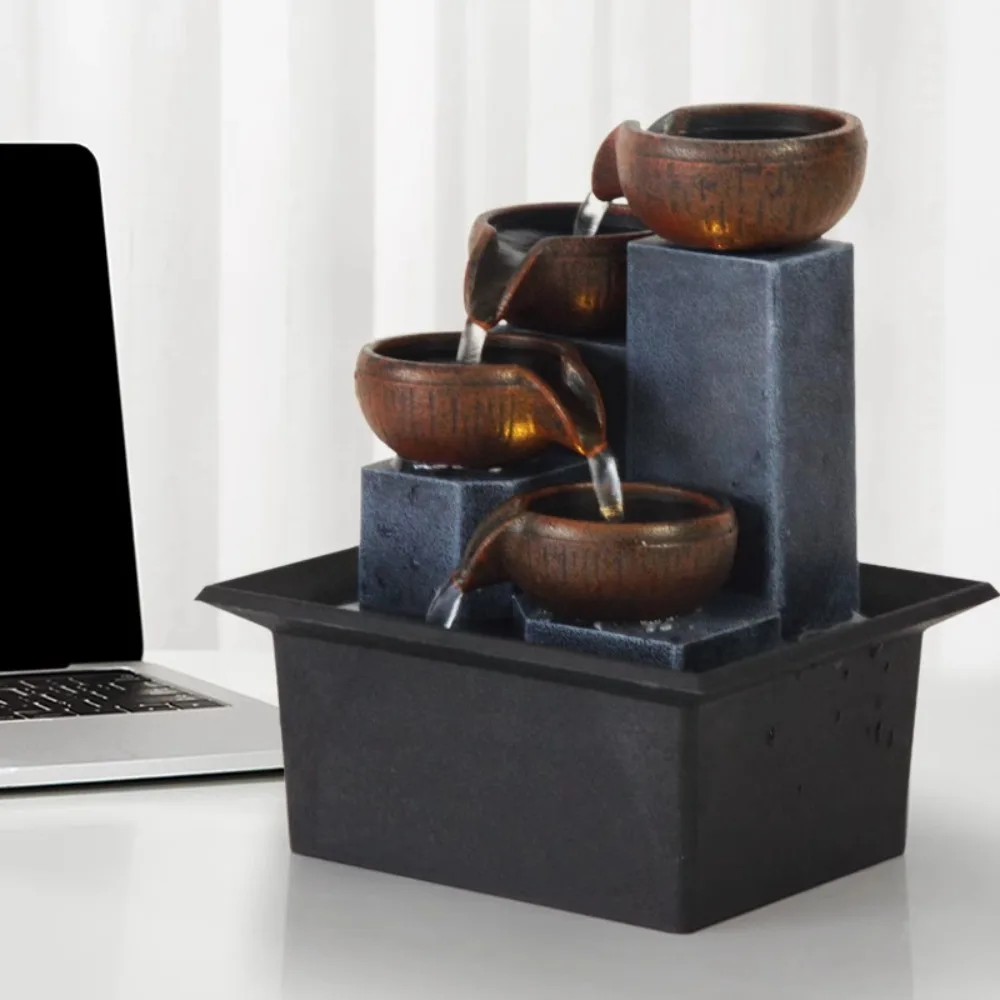 

Small desktop fountain water ornaments circulating water living room TV cabinet hotel office decorations opening gift