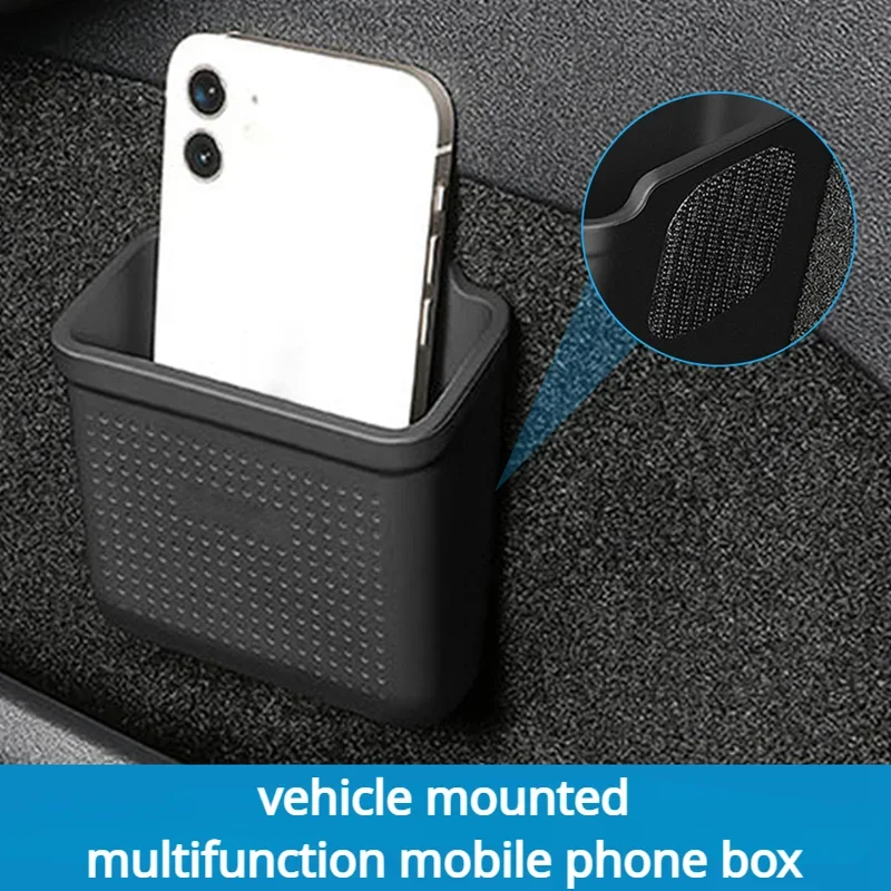 Storage Box for Tesla Model 3 Y S X Car Seat Gap Door Stick-on Adjective Hidden Phone Cigar Silicone Case Interior Accessories