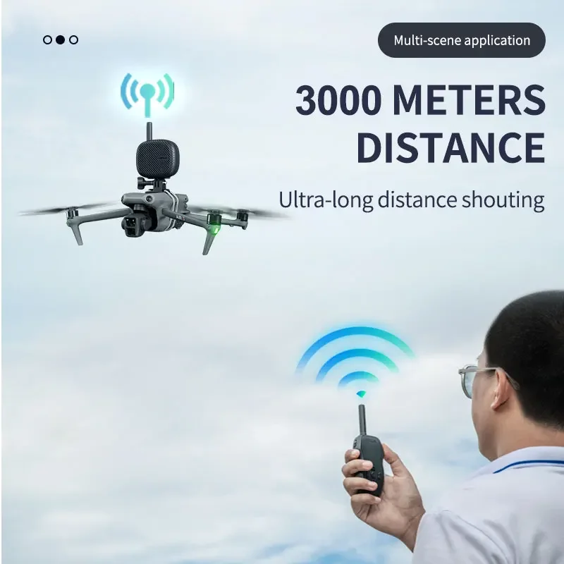 Universal 3000M Long-distance Remote Loudspeaker For DJI Mavic 3/Mini 3 Pro/Mini 4 Pro/Air 3/Air 2S Wireless Speaker accessories