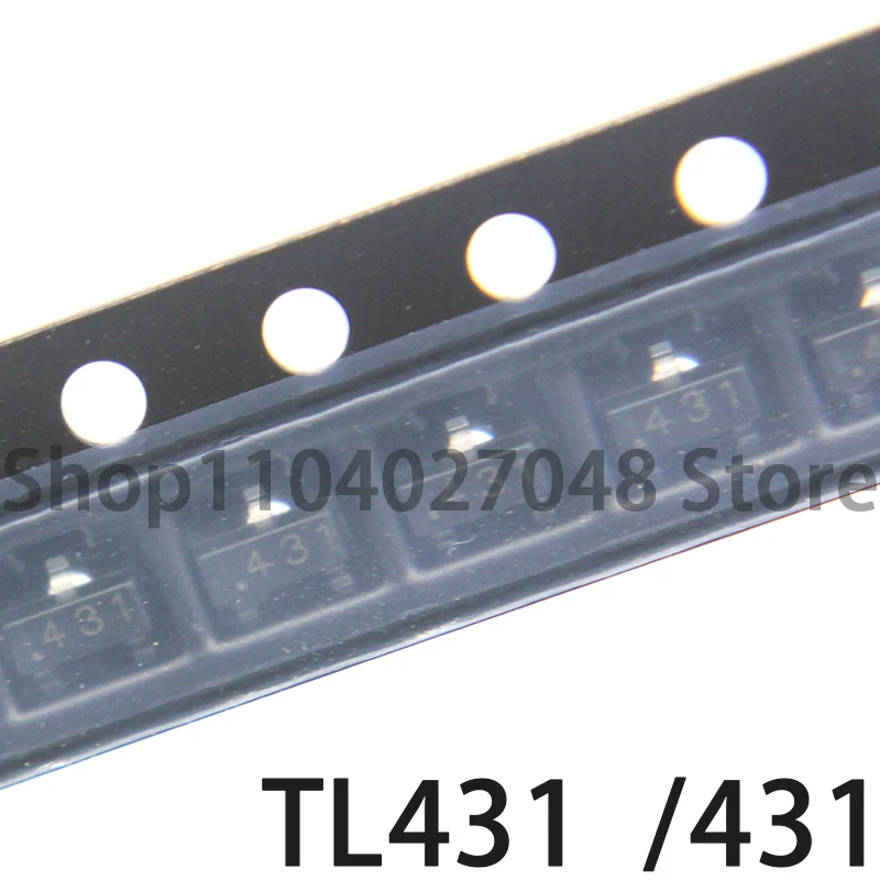 100PCS Brand new SMD transistor TL431 SOT-23 Silk screen: 431