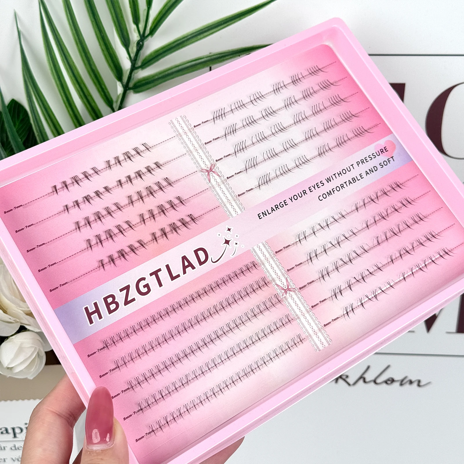 HBZGTLAD 20Rows Under Eyelash Large Capacity Cluster Lashes Japan Korean Makeup Natural Look 4style Bottom Lashes Extensions