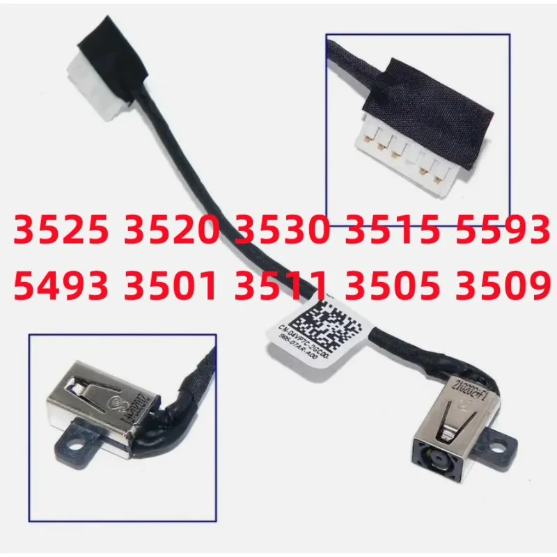 DC Power Jack for Dell 3525 3520 3530 3515 5593 5493 3501 3511 3505 3509 Power Charging Interface Power Head