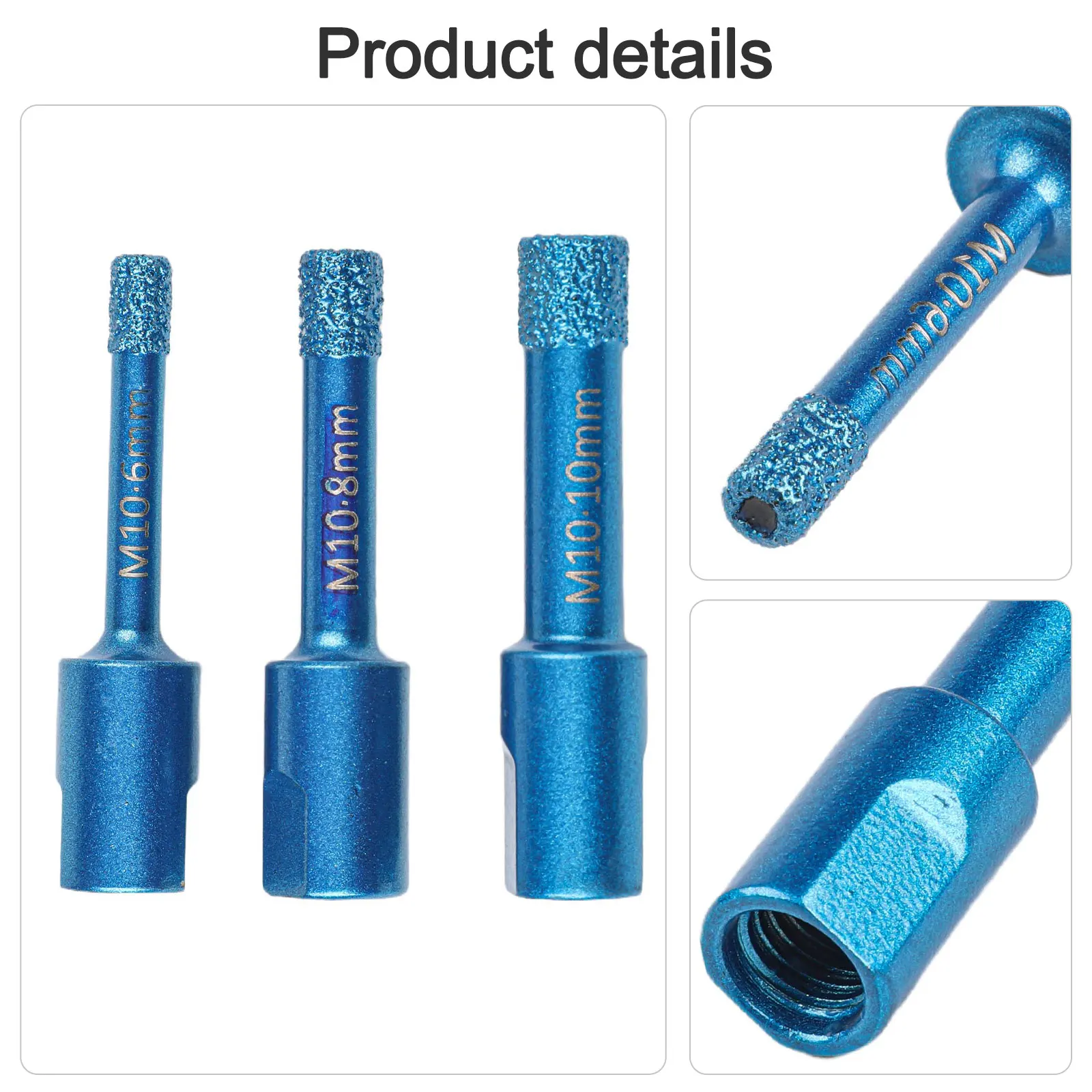 

Наждачная корончатая дрель, резак для гранитных отверстий, строительные проекты, резак для синих отверстий для сверления стекла, длительный срок службы