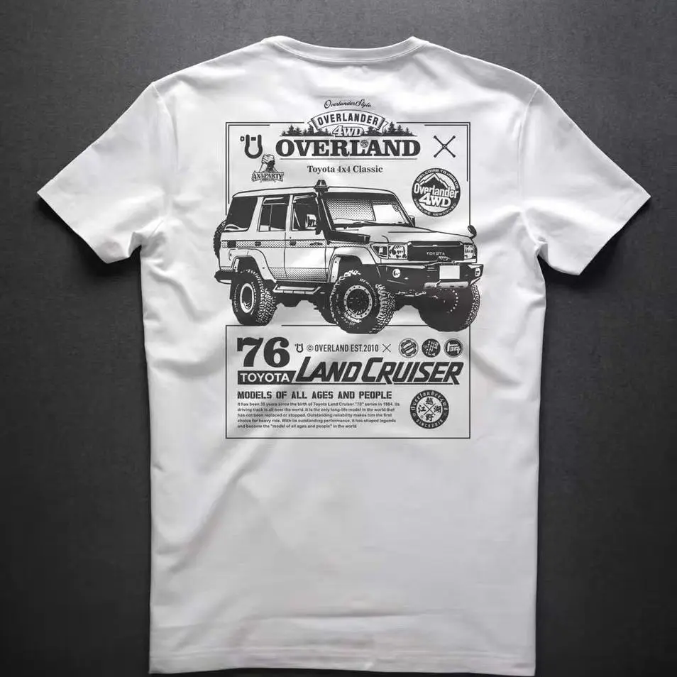 

100% Cotton Off-road Summer Outdoor Crew Neck Print LC76T-shirt Alphabet American Retro Personalized Outdoor Short Sleeves