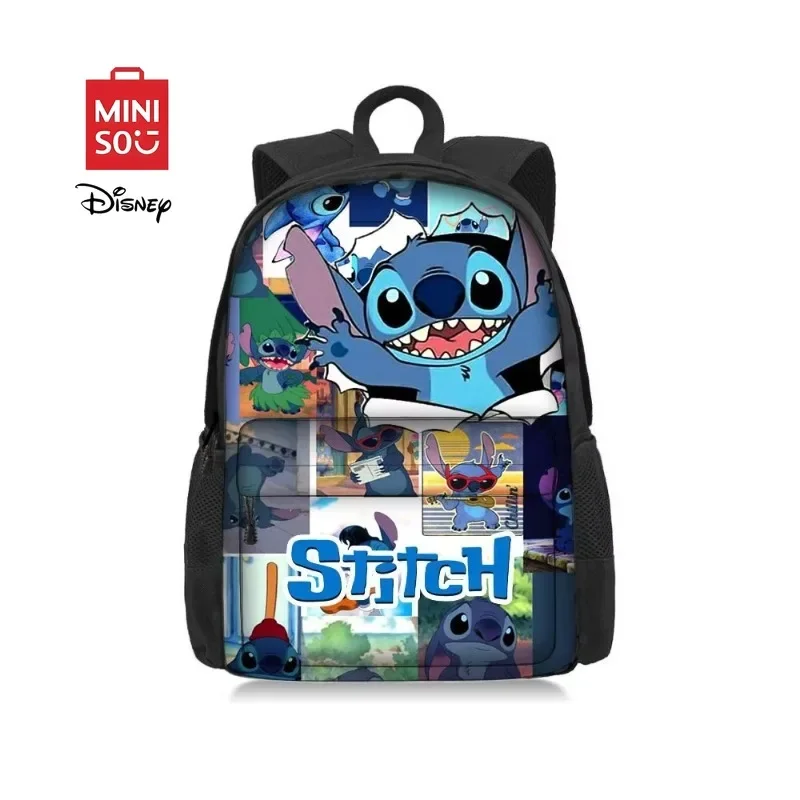 MINISO Disney 2025 New Cartoon Printed Backpack - Lightweight Design for Boys & Girls, Ideal for School Use with Reduced Strain