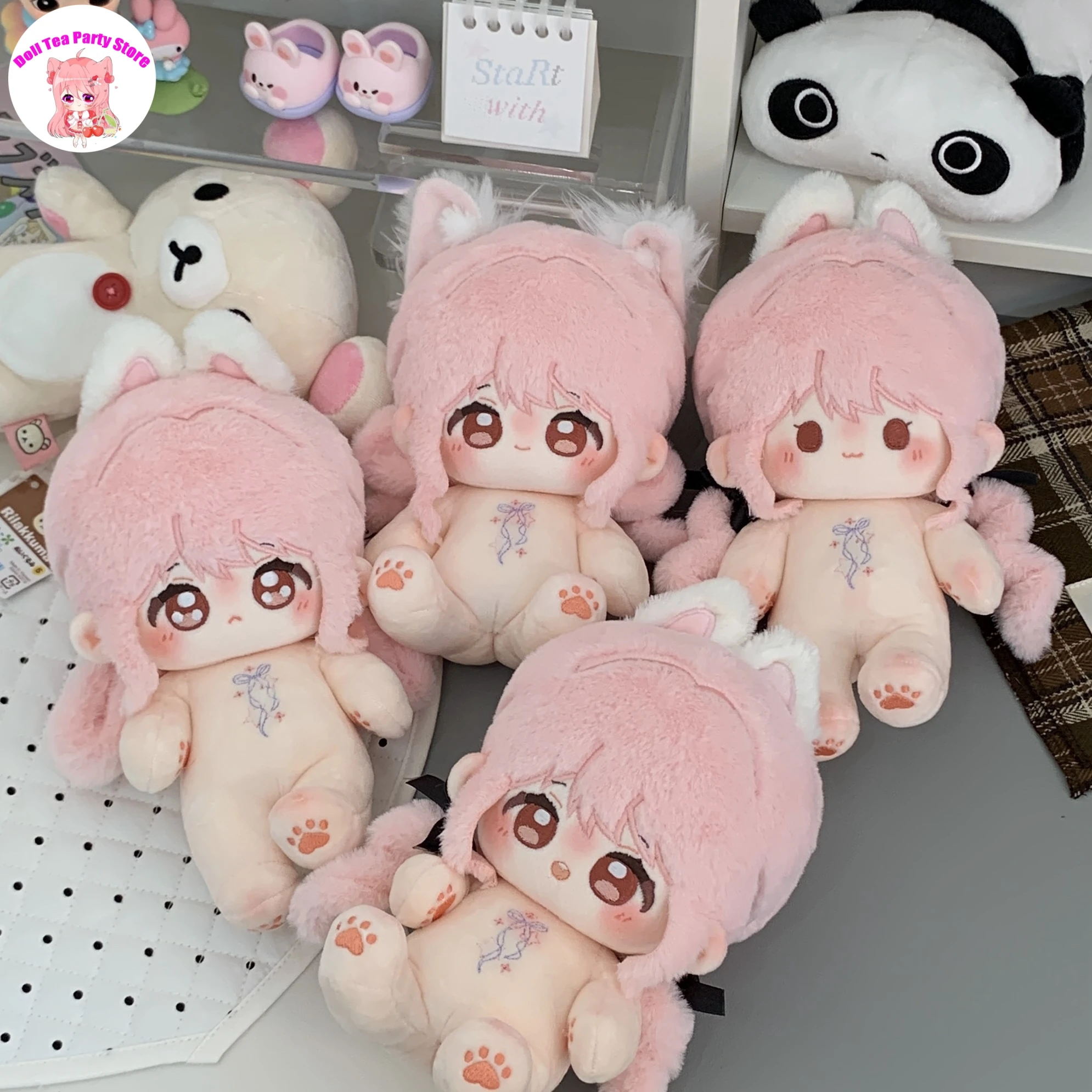 

Милая розовая хлопковая кукла Infinity Nikki, обычное тело, плюшевые игрушки, 20 см, аниме-фигурка, мягкие плюшевые талисманы, плюшевый подарок для косплея