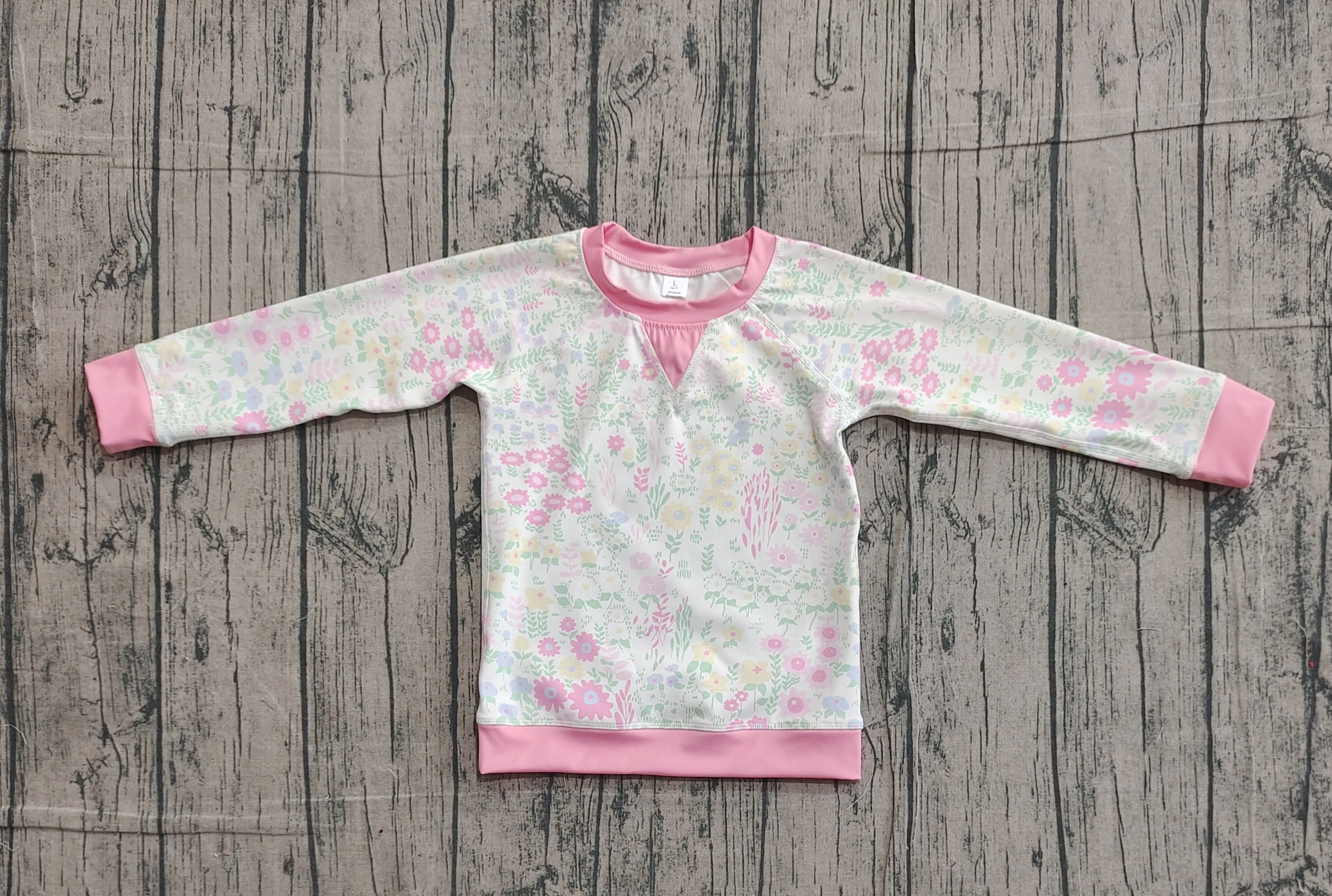 

Z1122-06 GT1299 Children Boutique Clothes Long Sleeve Top Kids Girls Yoga Shirt