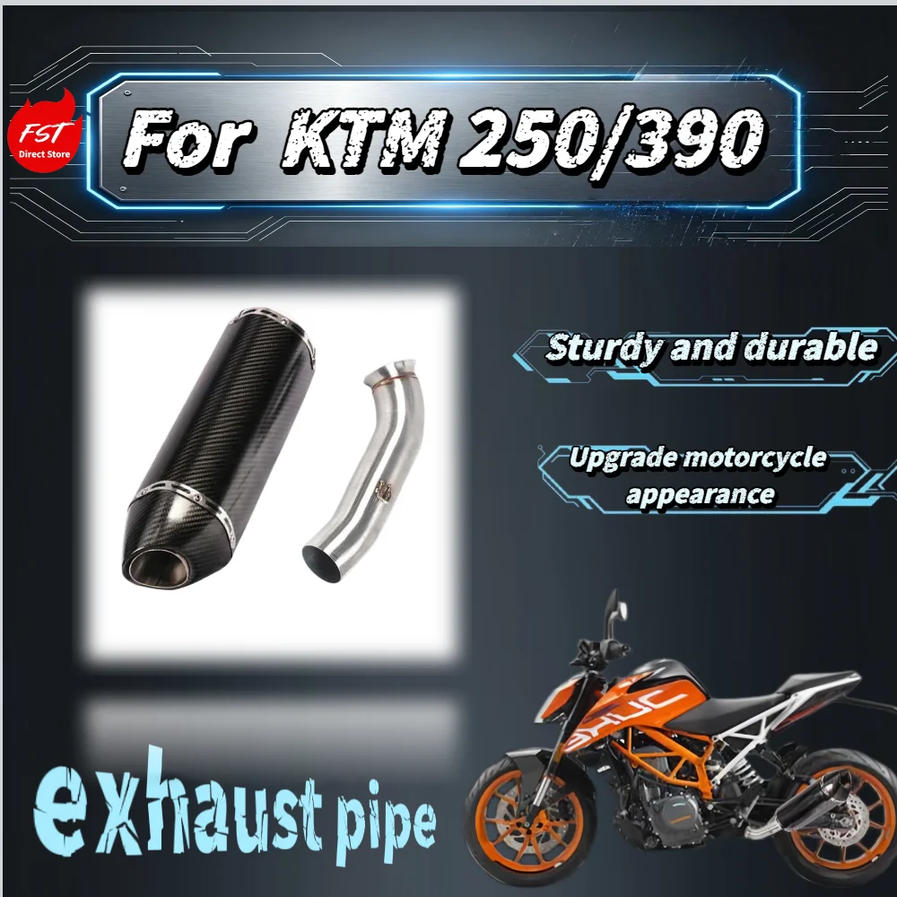 

For KTM 250 390 Motorcycle Exhaust Header Mid Pipe Rear Muffler Front Mid Rear Section Mod Accessories