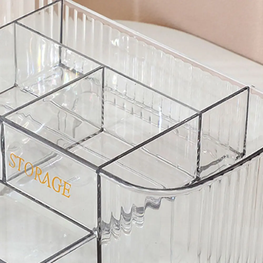 Transparent Cosmetics Storage Box Drawer Type Multilayer Jewelry Organizer Box Large Capacity Dustproof Sundries Snack Organizer