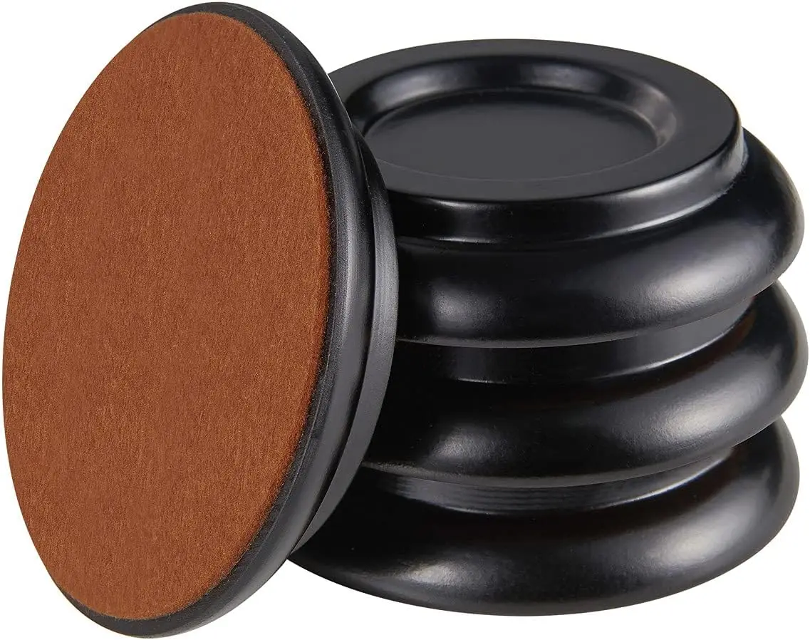 

Heavy Duty Piano Caster Cups for Hardwood Floors, 2 Inch, Non-Slip Felt Bottom, 600 lbs Capacity, 4 Pack