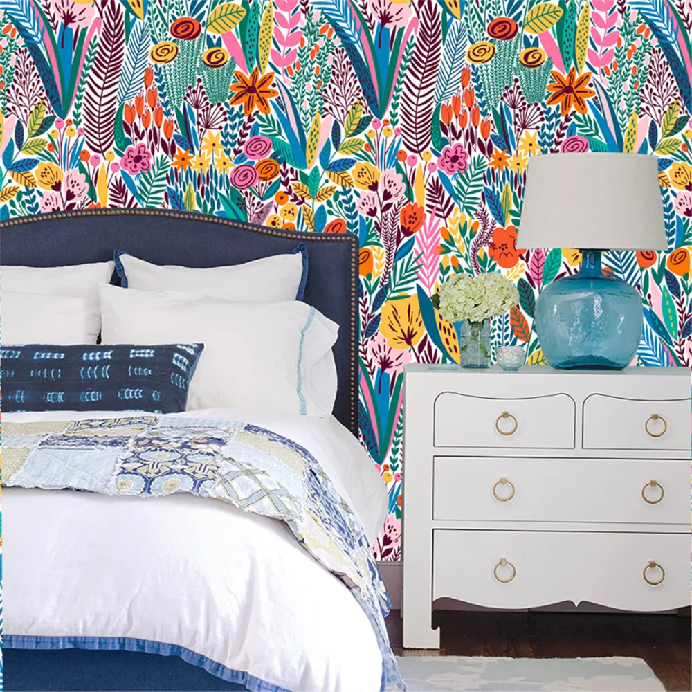 Custom Southeast 3D Mural Wallpaper Modern Vintage Colorful Flowers Landscape Photo 3Ｄ Wallpapers Living Room Bedroom Home Decor