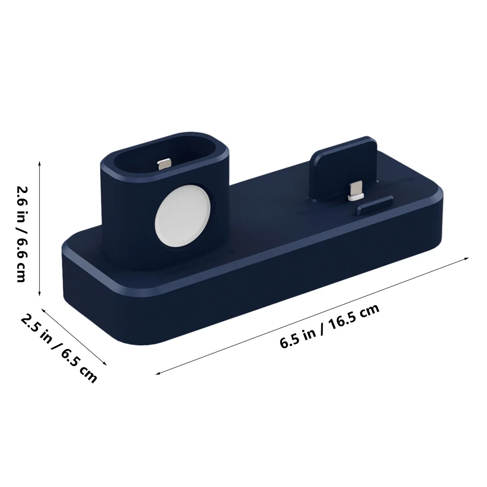 

3 in 1 Charging Dock Station Phone Holder Desktop Silicone Holder Wireless Earphone Smart Watch Rapid Charging Dock with