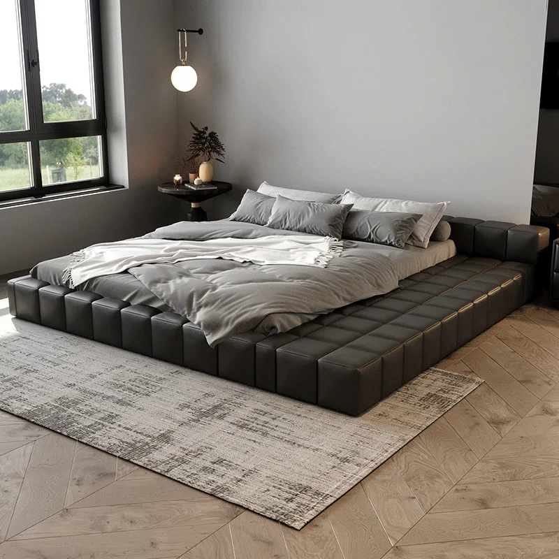 

Pixel tofu block bed modern simple tatami floor splicing widened bed