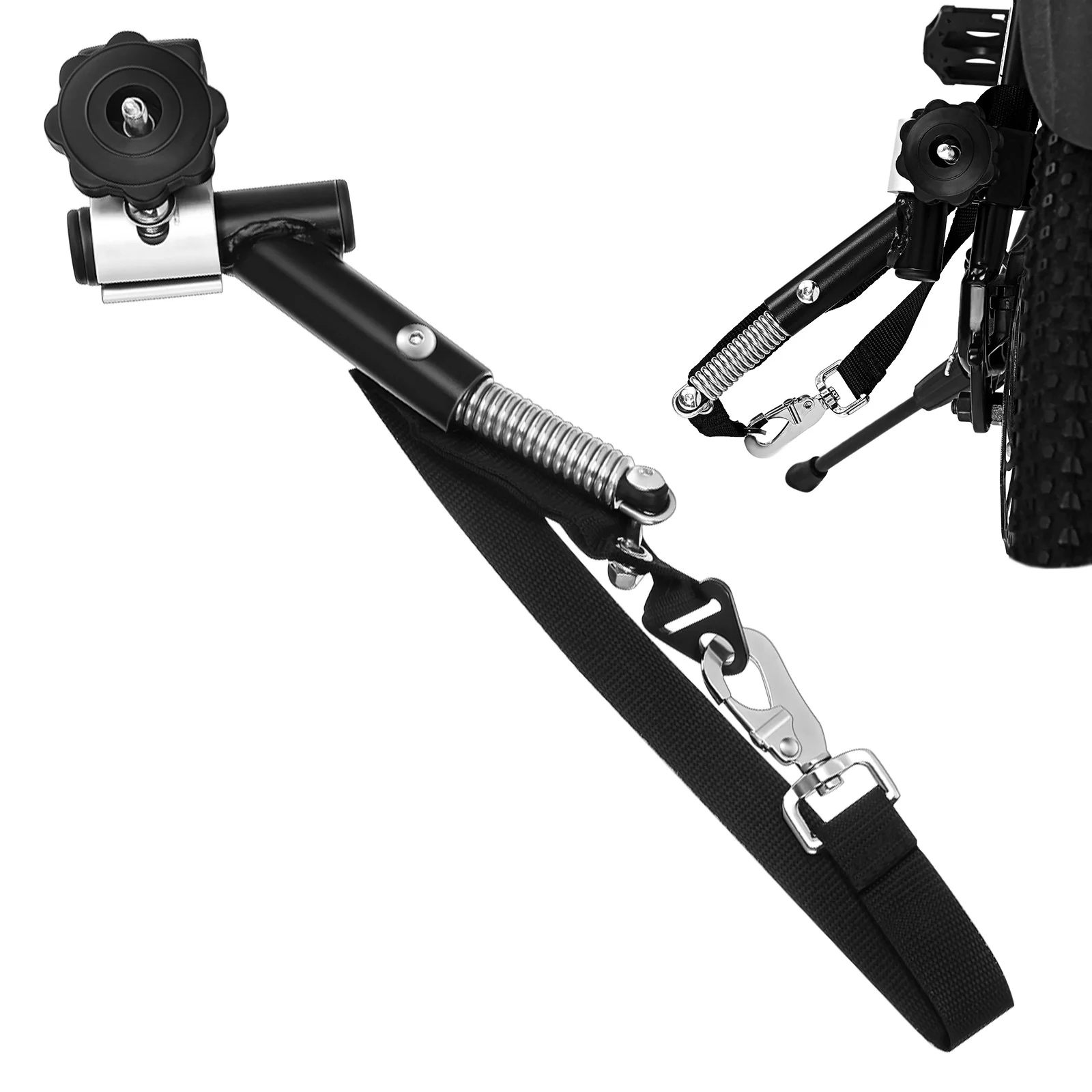 

1 Set Bike Trailer Hitch Connector For 19-32Mm Tube Durable Steel Nylon Strap Universal Fit Electric Bike Easy Install Tow Hitch