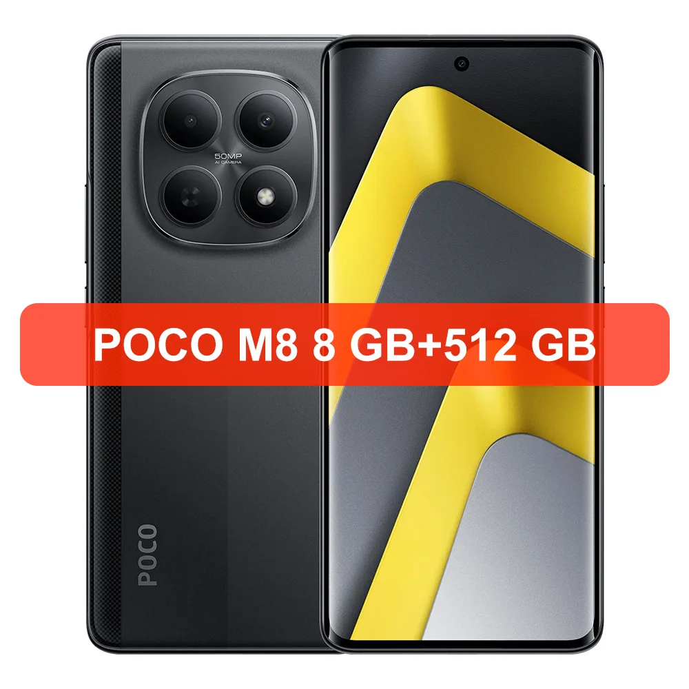 POCO M8 5G Global Version Smartphone Snapdragon ®   6 Gen 3 Platform 6,77 inch Flow AMOLED-scherm 5520 mAh batterij 50 MP hoofdcamera NFC