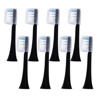 A35R 8Pcs Replacement Toothbrush Heads for Xiaomi SOOCAS V1X3/X3U X1/X3/X5 Electric Tooth Brush Heads Black