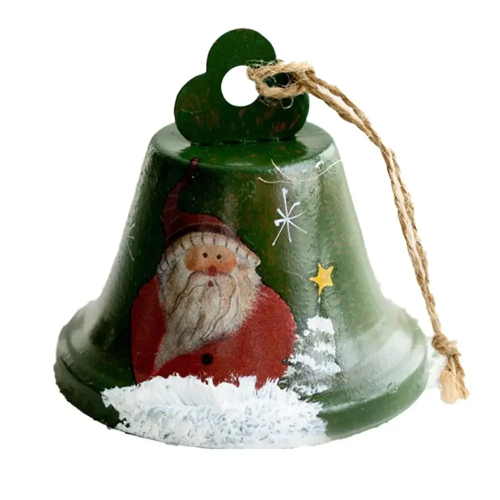 Campane di natale ciondolo in ferro ornamenti dipinti in ferro Vintage decorazione della casa decorazione dell\'albero di natale Jingle in metallo