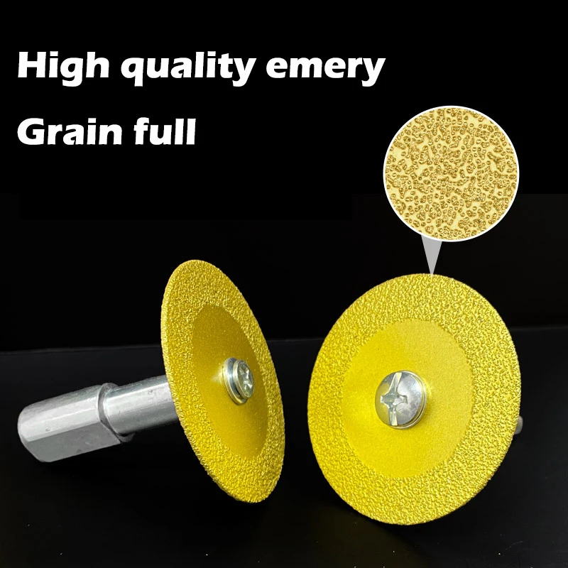 40/50mm Brazed Diamond Drill Saw Blade Set Marble Jade Ceramic Engraving Blade Cutting Blade Disc Grinder Rotary Tools Sandpaper