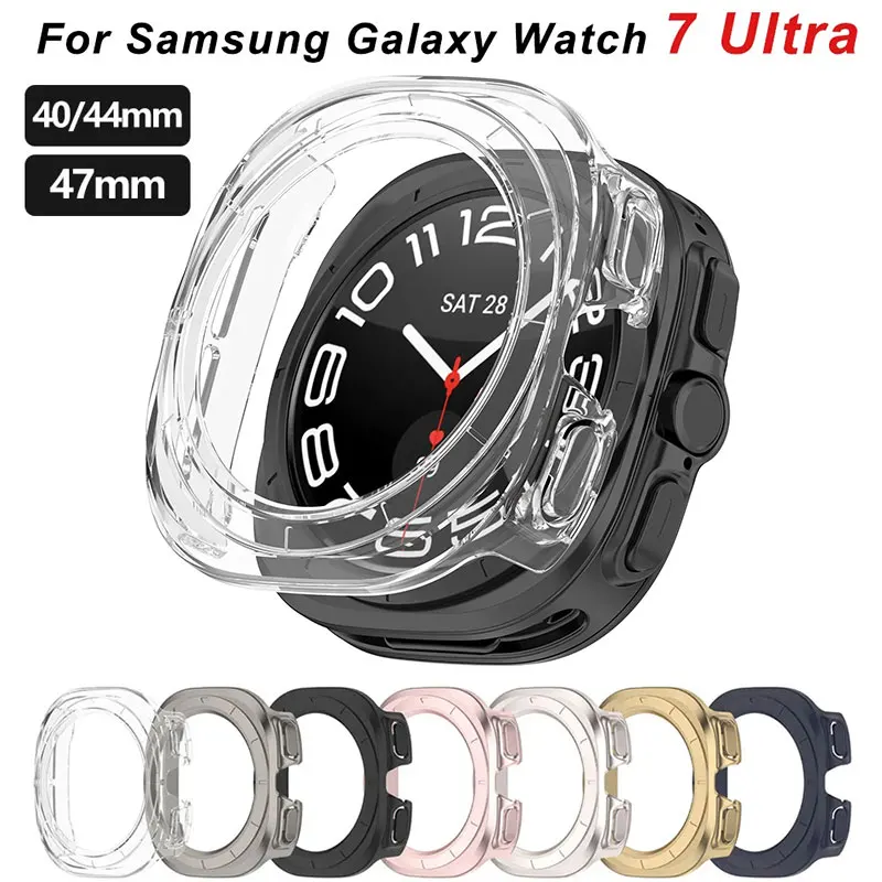 

PC Case for Samsung Galaxy Watch 7 ultra 47mm Hard Bumper Screen Protector Cover Galaxy Watch 7 44mm 40mm Smartwatch Accessories