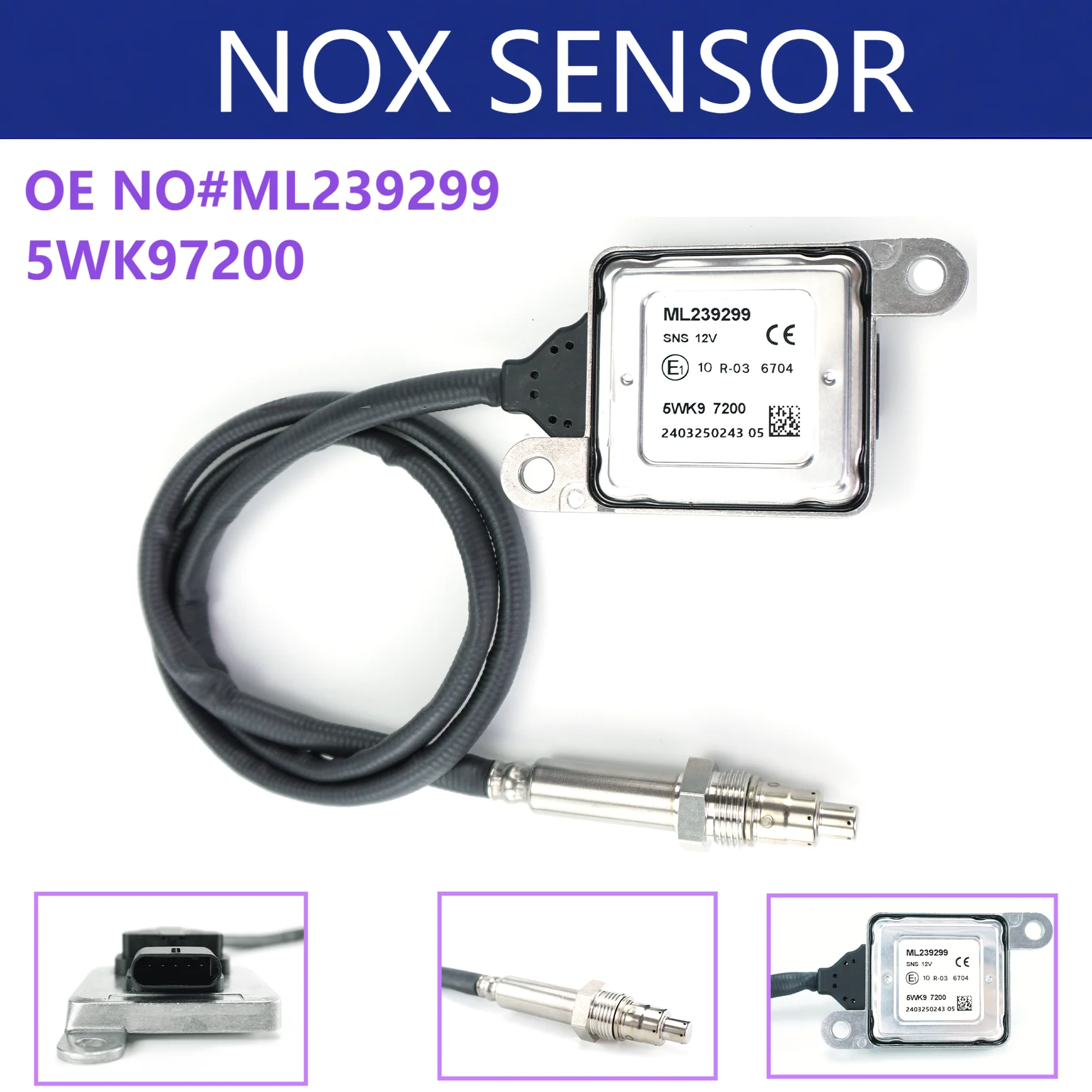 

ML239299 ML 239299 5WK97200 5WK9 7200 Original New Nitrogen Oxygen NOx Sensor For Mitsubishi Canter Fuso 2017 After Cat