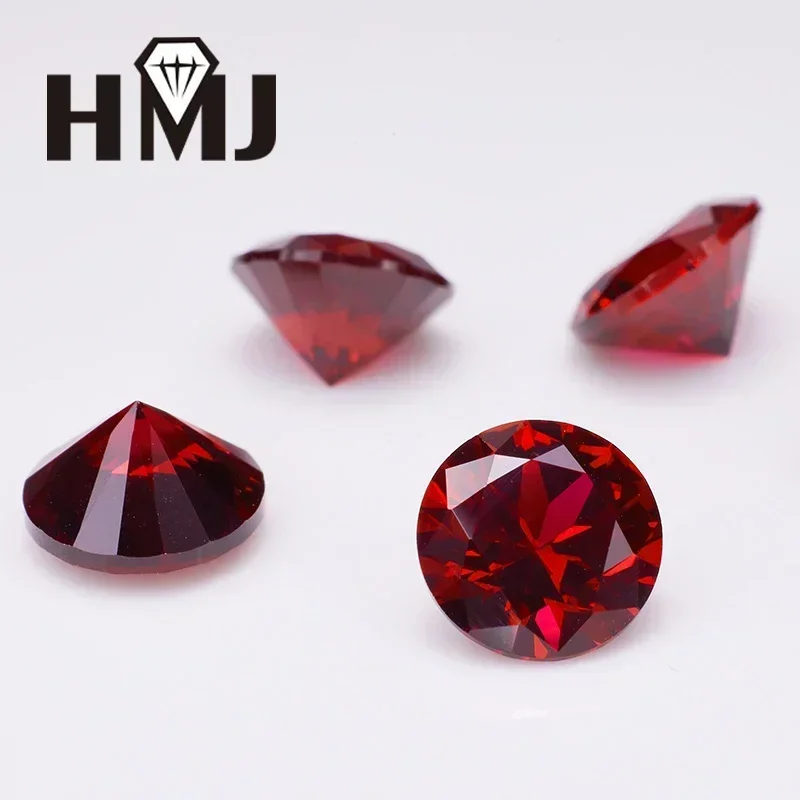 

(Promotion Price) Pigeon Blood Red Lab Grown Ruby Gemstones NGTC Certificate Round Shape Charm Beads for Diy Jewelry Making