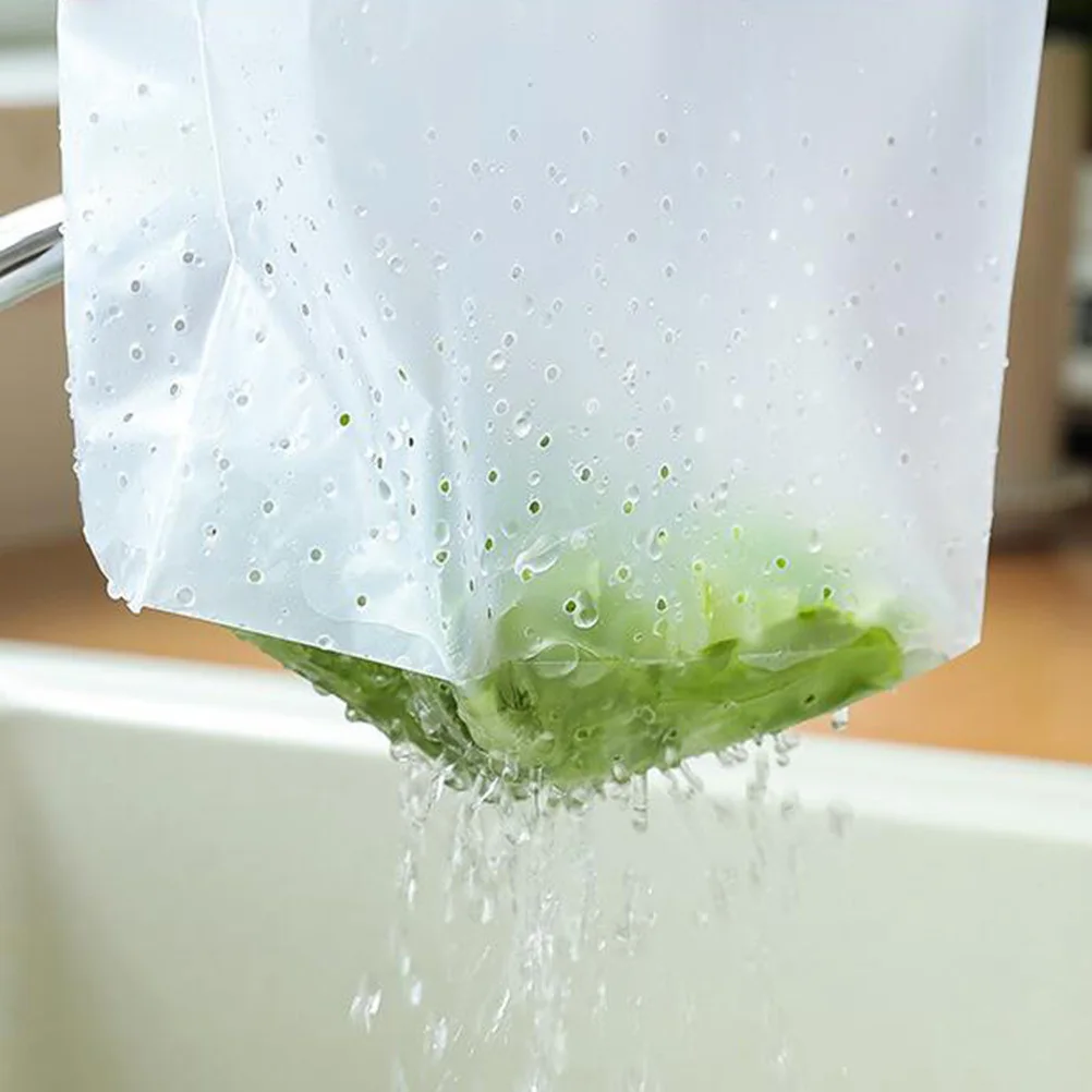 

60Pcs Kitchen Sink Drain Waste Bag High Mesh Density Disposable Self-Standing Garbage Filter for Food Scraps Vegetable Washing