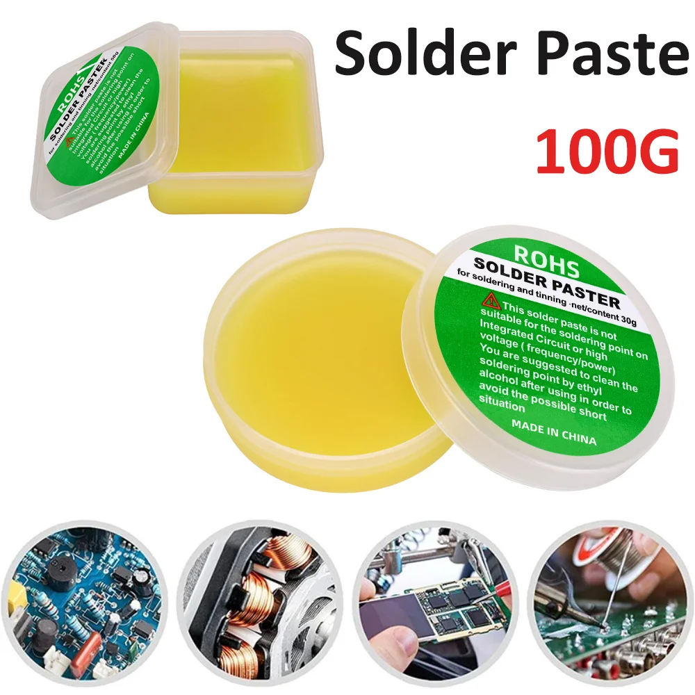 100 g Lötpaste Kolophoniumflussmittel bleifrei leicht zu löten Lötkolben Reparatur Eisenblech Lötflussmittel Lötöl