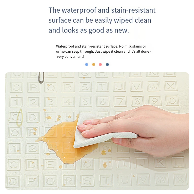 سجادة لعب للأطفال XPE قابلة للطي مع حقيبة حمل، وسادة زحف محمولة للسفر، مقاومة للماء وخفيفة الوزن للاستخدام الداخلي والخارجي