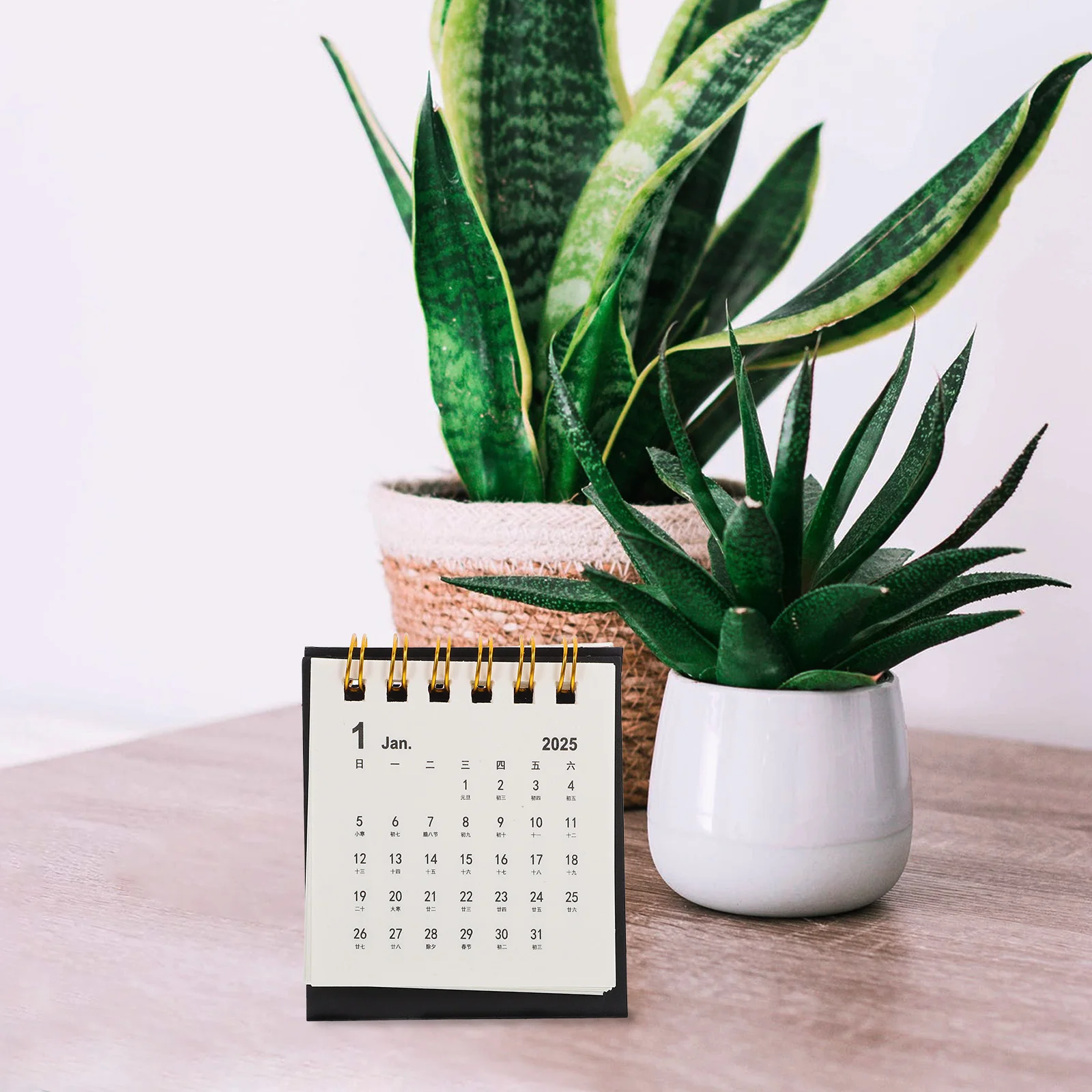 

1 Piece Minimalist Desktop Calendar Modern Stand Up Table Calendar for Office Desk Decorative Daily Use Planner Sturdy Paper