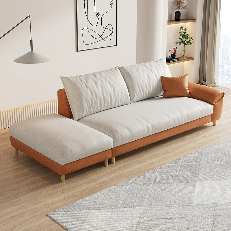 

Small apartment technology fabric sofa single lady recliner light luxury master bedroom concubine couch Internet celebrity