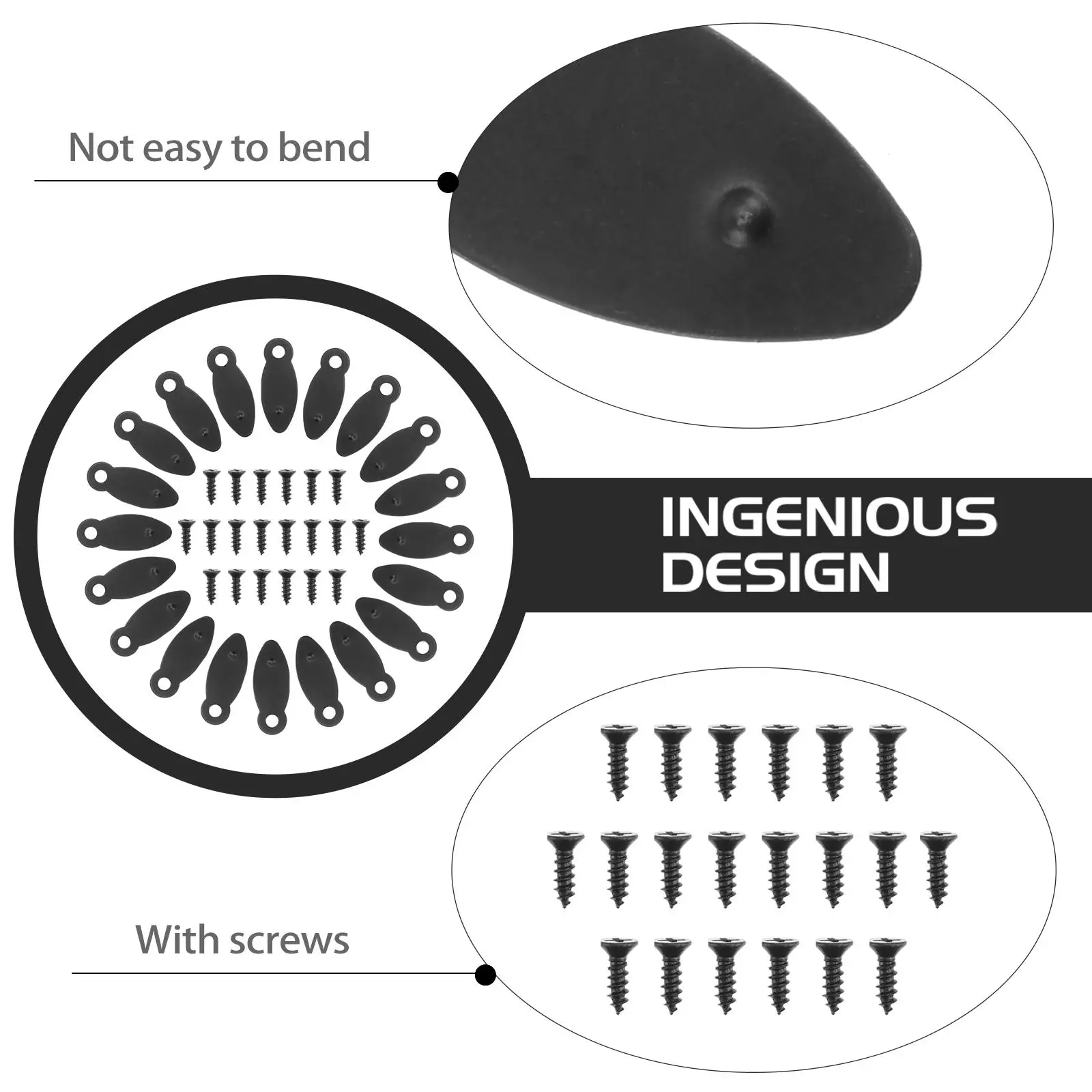 50 Pcs Photo Frame Back Panel Buckle Fixing Clips Black Iron Hardware Accessories Picture Frame Fixtures Long Service Life