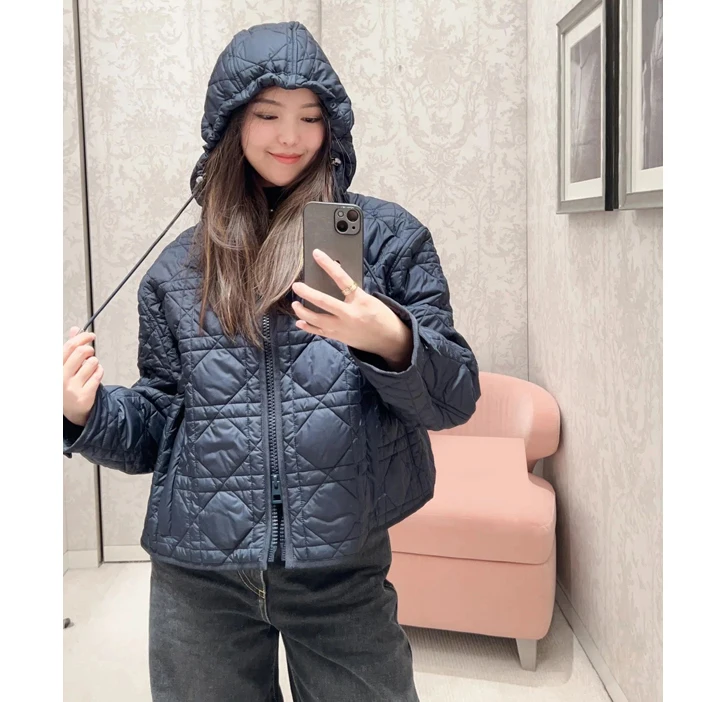 

Легкое лыжное хлопковое пальто на молнии с капюшоном, верхняя одежда Ele Lady's, весна-осень-зима Faion