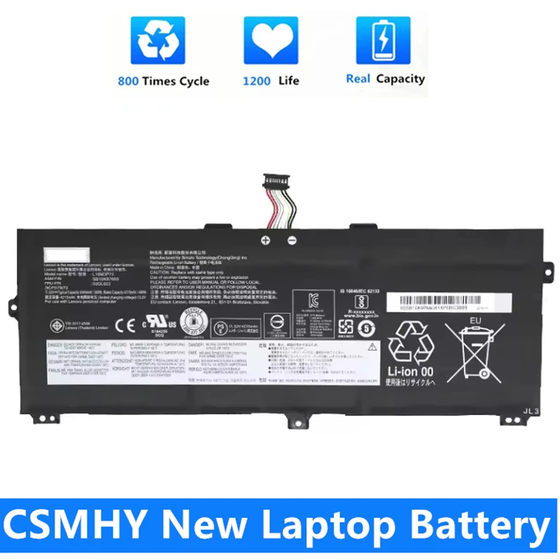 

CSMHY Original L18M3P72 Laptop Battery For Lenovo ThinkPad X390 Yoga X13 Series L18L3P72 02DL022 02DL021 02HM SB10K97659