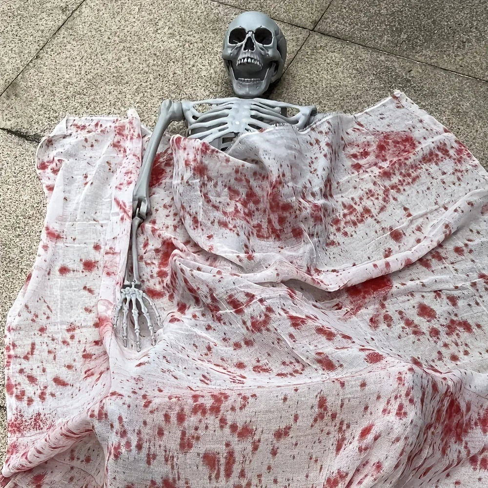 165 سنتيمتر زينة الهالوين الهيكل العظمي Posable شكل الإنسان الهيكل العظمي النحت مهرجان المنزل زينة الحفلات ديكورات منزل مسكون