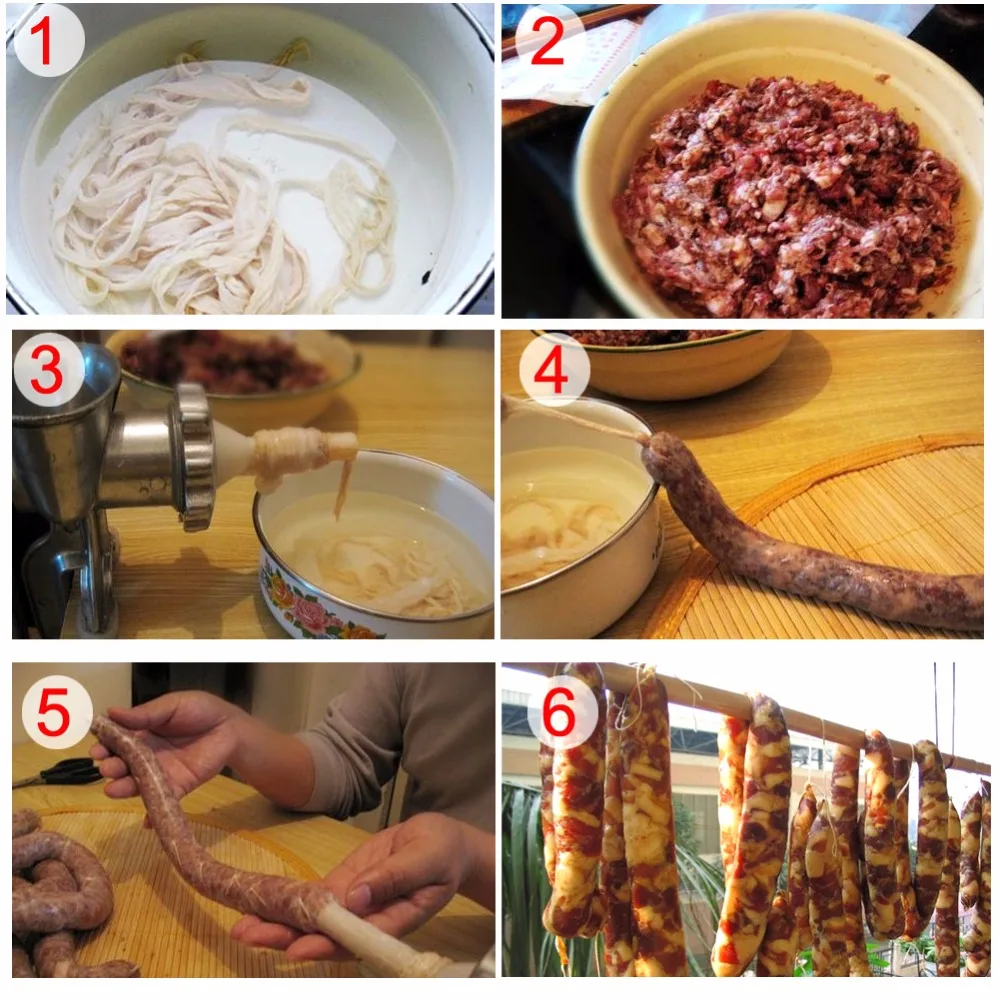 8M*85mm Dry Sausage Casing For Sausage BBQ Fry Steam Dry Sausages Meat Ham Maker Tools Filling Machine Kitchen Tools