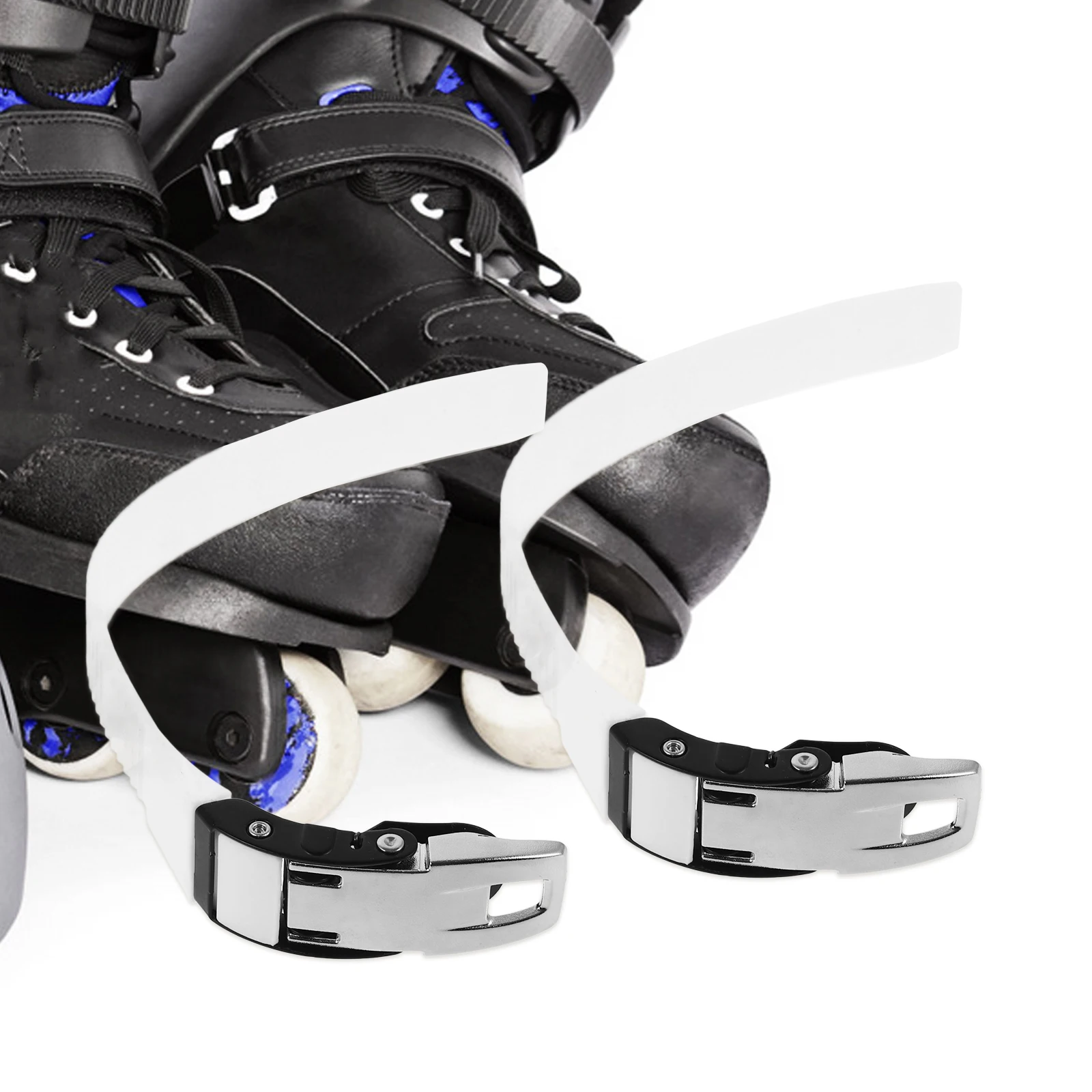 1 زوج الأسطوانة تزلج مشبك حزام استبدال دائم بولي كلوريد الفينيل الربط كليب لأحذية التزلج المتوافقة مع الزلاجات الدوارة الجليد #2