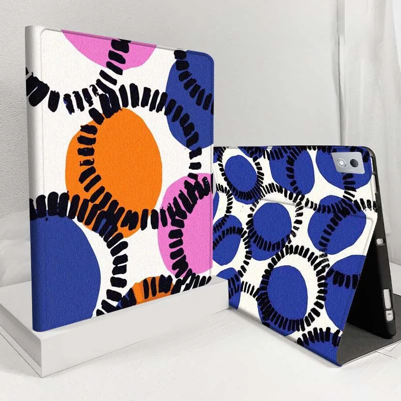 

Circular Abstract Art Pattern For Lenovo Pad Tab Legion Xiaoxin Y900 Y700 K10 M10 P11 3rd Pro GT Plus Gen Cover Tablet Case