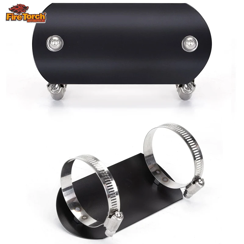 Universal 3.8 - 6.5 CM Motorcycle Exhaust Heat Shield Cover Muffler Front Mid Link Pipe Protector Guard Anti-scalding Cover view 3